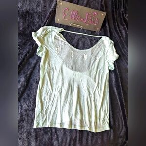 GUC Victorias Secret PINK Teal Open Back Tee XS/S